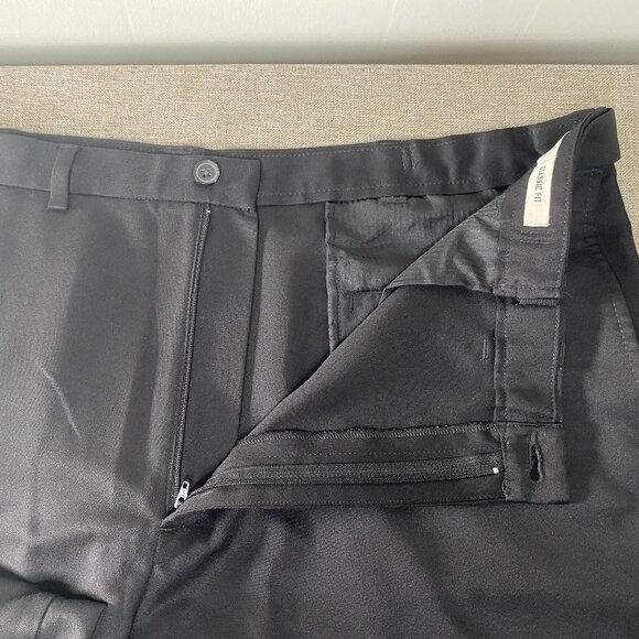 Haggar CLASSIC FIT Dress Pants Men's 42 x 32 High Rise Black Office Business - Picture 4 of 14